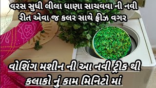 ફ્રીઝ વગર ૧ વરસ સુધી ખરાબ ના થાય તે રીતે લીલા ધાણા સ્ટોર કરવાની રીત /how to store coriander leaves