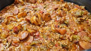 Southern Smothered Okra and Shrimp Recipe