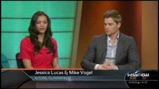 Cloverfield Jessica Lucas & Mike Vogel on KTLA