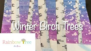 Art For Kids / WINTER BIRCH TREES / Easy step-by-step tutorial