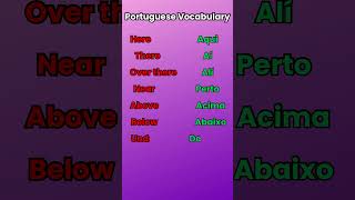 Portuguese vocabulary-place #learnportuguese #europeanportuguese #shorts