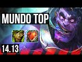 DR. MUNDO vs YONE (TOP) | Rank 4 Mundo, 3/1/6 | VN Challenger | 14.13