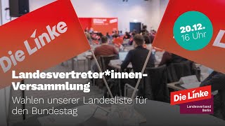 Landesvertreter*innenversammlung zur Listenwahl für den Bundestag