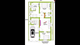 22x40 house plan #2dhouseplan #shorts #shortsfeed