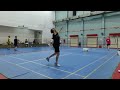 training 20240710 right court smash left court cross drop then right smash