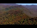 aerial view of mountains in western north carolina one month since hurricane helene