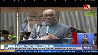 Governor  Ongwae questions Gusii Water and Sewerage capability.