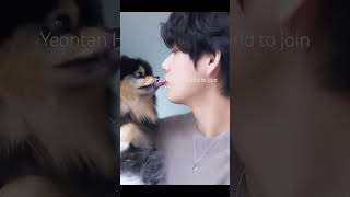 Yeontan will miss you He'll be in history for the most loved dog #kpop #bts #taehyung #viralvideo