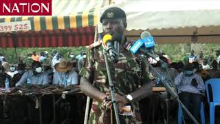 Rift Valley Regional Coordinator George Natembeya urges residents to surrender illegal arms