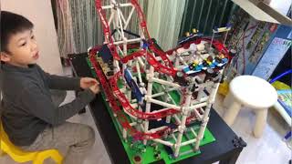 The first start after building LEGO CREATOR 10261 roller coaster