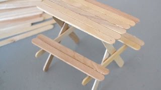 How to Make a Popsicle Stick Picnic Table