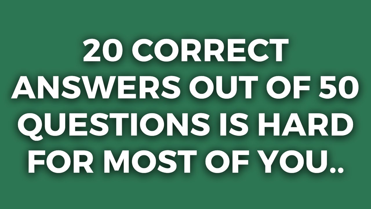 Geography Quiz 50 Questions Youtube