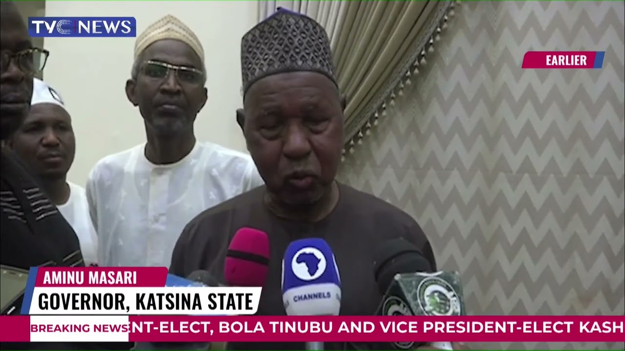 Katsina State Gov. Aminu Masari Celebrates Tinubu's Victory - YouTube