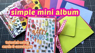 Pocket Mini Album ☆ Made With Cards & Envelopes!