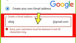 Fix Google Account || Sorry your username must be between 6 and 30 characters long Problem Solved