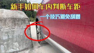 如何在车里准确判断车身安全距离，新手试试这个技巧避免刮蹭