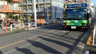 いすゞエルガ都営バスZ-D324(青戸)上23上野駅前経由上野松坂屋行き社会福祉会館前8時24分到着