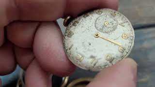 Antique - LORD ELGIN - Mens Gents MCM Gold Filled Wrist Watch Head ONLY