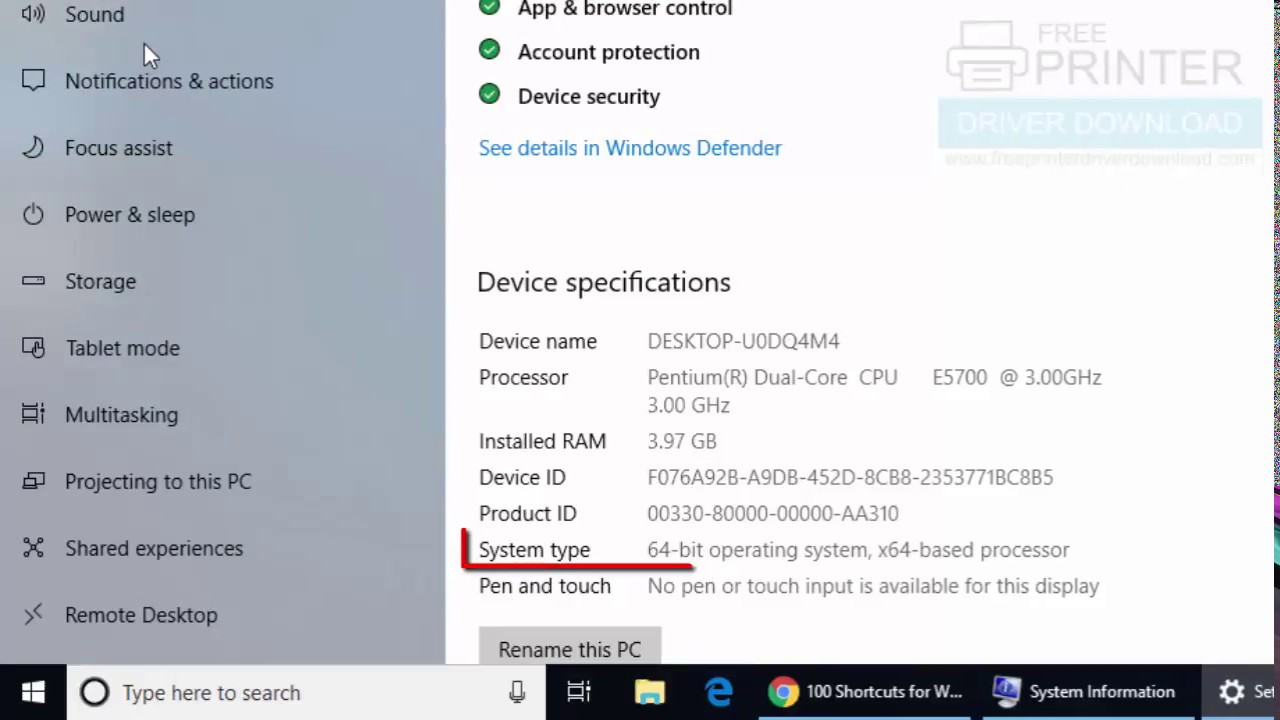 How To Check Whether My Windows 10 Is 32 Bit Or 64 Bit - YouTube