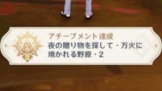 【原神】1日1アチーブメント～夜の贈り物を探して・万火に焼かれる野原・2～#393