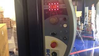 How to operate the control panel on Robopac's Ecoplat semi-automatic turntable stretch wrapper