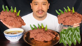 NEPALI (KODO KO DHIDO,) is best  KUKHURAKO MASU ANI HARIYO KHURSANI 🌶MUKBANG