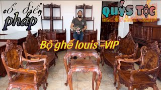 Bộ ghế Louis Pháp 9 món gỗ Nu Hương Việt