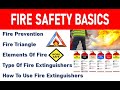 Fire Safety Basics | Basic Fire Safety Rules | Fire Triangle | Fire Prevention Safety