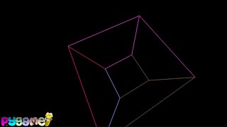 Programming a Rotating 3D Cube in Python's Pygame (Asmr)