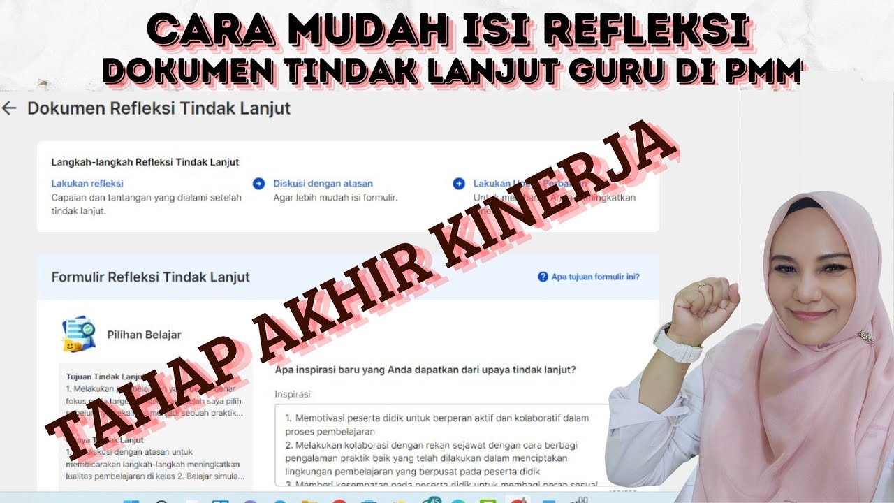 Cara Mengisi Refleksi Tindak Lanjut Di PMM - ISI DOKUMEN REFLEKSI ...