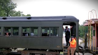 WhiteWater Valley RailRoad - 4K Aerial Drone Fly-Over near Laurel Indiana