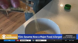 FDA adds sesame as a food allergen