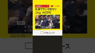 札幌でサンマの初競り　過去最高額に並ぶ１キロ４０万円の最高値　「今年は形もばっちり」