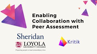 Enabling Collaboration with Peer Assessment | Kritik Workshop with Prof. Chamberlin \u0026 Prof. Jones