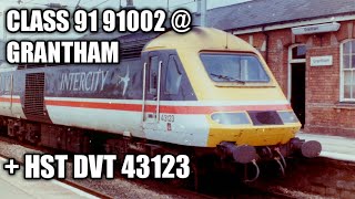 Class 91 91002 @ Grantham Station During May 1989