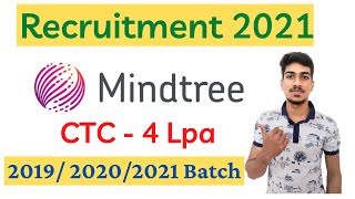 Mindtree Recruitment 2021| 2019/2020/2021 Batch | Mindtree Off Campus Drive | Freshers Hiring