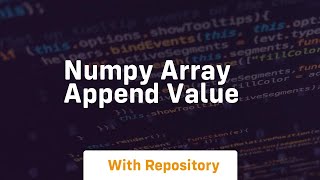 numpy array append value