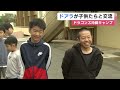 中日のドアラがキャンプ地・沖縄の子供達と交流 北谷町のマスコット・ちーたん見て「まだ自分は尖ってる」