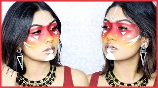 Overwatch Inspired Thunderbird Pharah Glitter Tribal Makeup | NYX Cosmetics Face Awards Malaysia