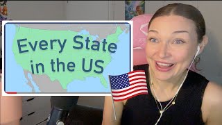 New Zealand Girl Reacts to EVERY STATE IN THE USA | UNITED STATES OF AMERICA