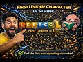 First unique character in a string Leetcode