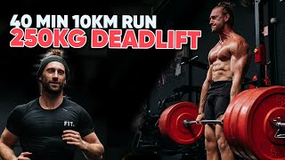 250KG Deadlift \u0026 10KM in 40 Min: challenge = haalbaar? 👀