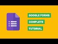 How To Create  A Google Form | Google Forms Complete Tutorial