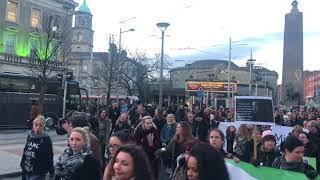 Neo nazi smear attempt captured on camera at IWD march in Dublin