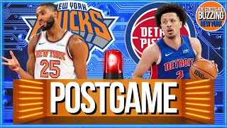 KNICKS BOSS PISTONS POSTGAME | Offensive Clinic! Brunson and KAT Grooving, Defense Deadly Over .500