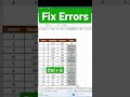 FIX Excel Errors FAST in Excel!