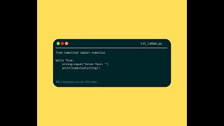 Python Numerizer - Convert text to number