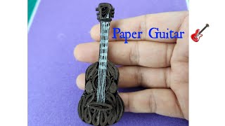 making a 3d paper guitar quilling 🎸