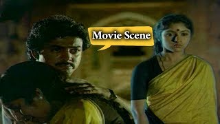 Mohan Saved Revathi From Villains Scene || Mouna Raagam Movie || Revathi || Telugu Movie Talkies