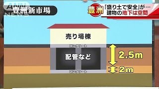 豊洲新市場「盛り土で安全」が・・・建物の地下は空間(16/09/10)